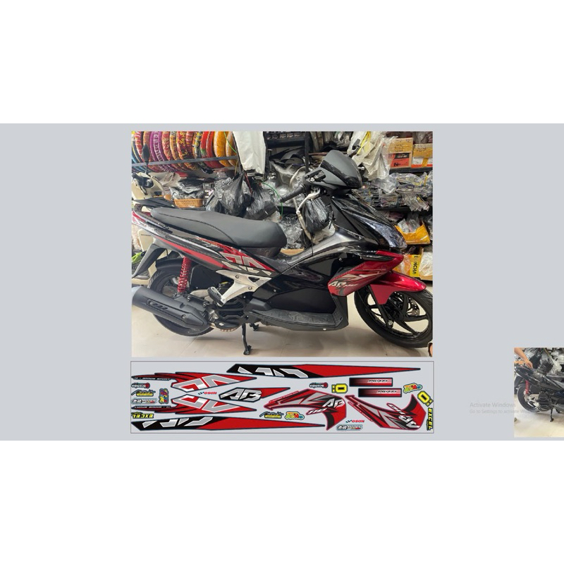 tem mẫu zin Ab 110 đỏ đen- Tem in vi tính cao cấp