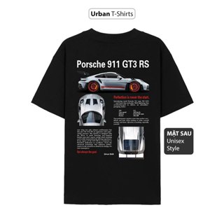 Áo Porsche 911 unisex nam nữ cao cấp áo thun oversize form rộng 100% cotton áo thun hình xe hơi