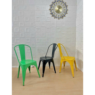 Ghế tolix ăn, ghế tựa lưng nhiều màu GN-105