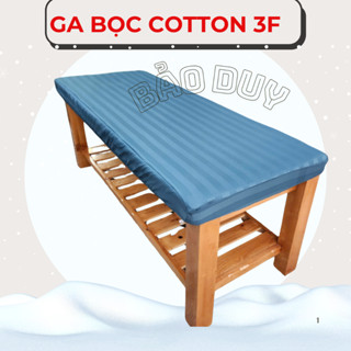 GA BỌC NỆM -Ga Giường Spa -Ga Giường Gội Đầu 2in1 - Ga Giường Spa Có Lỗ - Bảo Duy - Chất Liệu : COTTON SỌC 3F