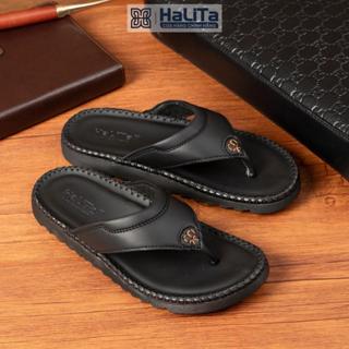 [Dép Da Bò Xỏ Ngón] Dép Da HaLiTa Siêu Bền, Da Cao Cấp, Đế Cao Su Nhẹ & Êm, Chỉ May Toàn Bộ Dép
