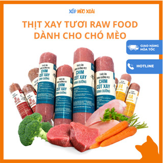   HOẢ TỐC  Thịt Tươi Rau Củ Xay Cho Chó Mèo HG Pet Food – Thịt Raw Food Cho Thú Cưng - Ức gà xay 