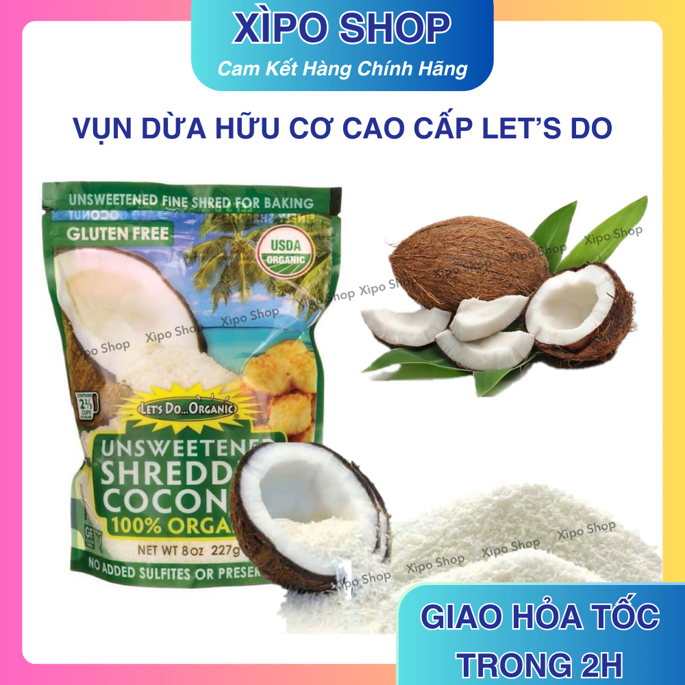 Vụn Dừa Sấy Khô Hữu Cơ Let's Do 227g