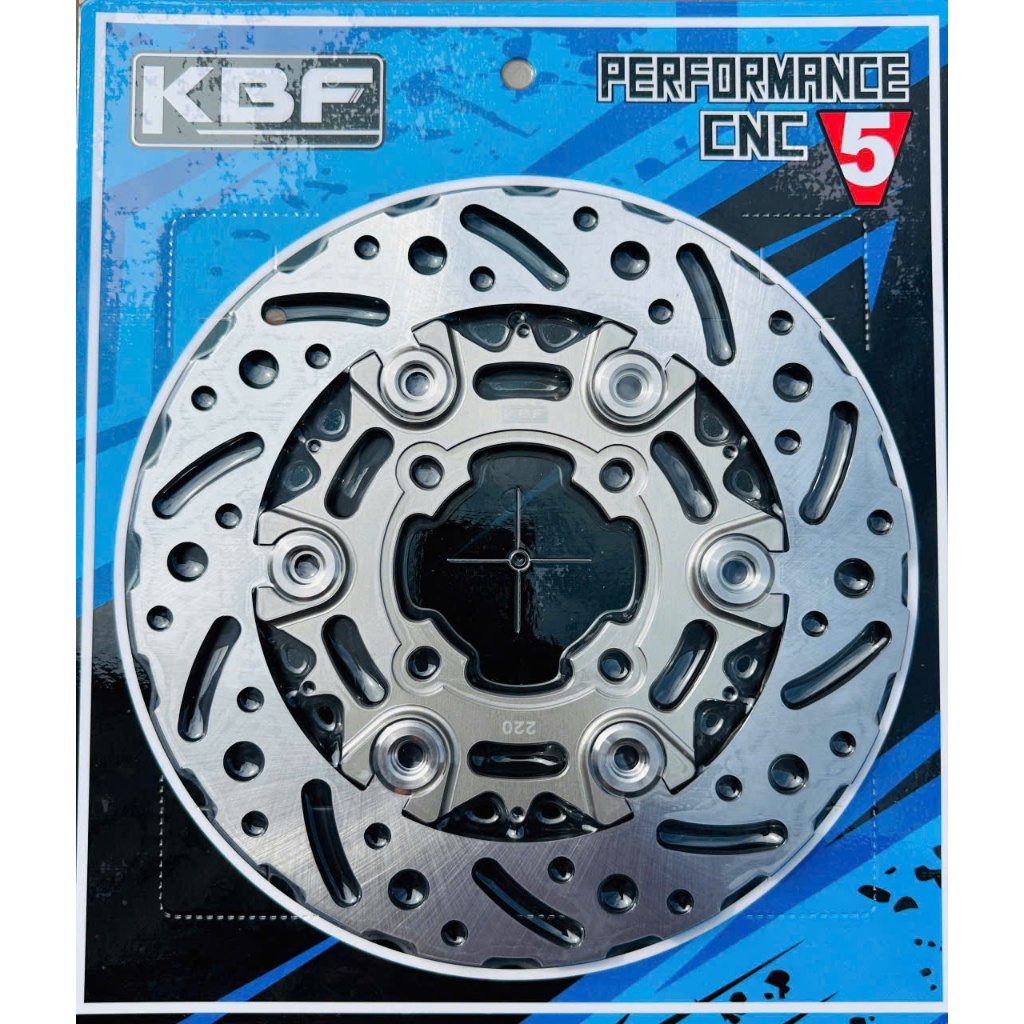 Đĩa KBF 220mm 4 lỗ thông dụng mẫu v4 v5 TQ6 - đĩa thép lòng nhôm phe inox