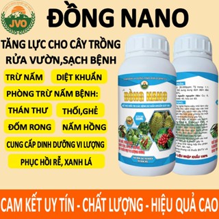 Nano Đồng chai 500ml tẩy rửa vườn, rong rêu, phục hồi cây sau thu hoạch JVO63 NongNghiepVietNhat