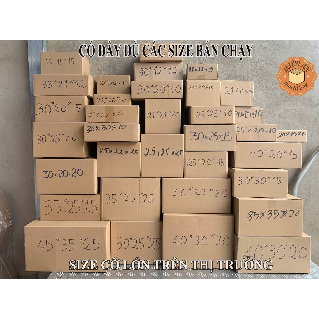 Thùng hộp carton size lớn, thùng giấy đóng hàng nhiều kích thước
