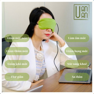  Túi Chườm Mắt Thảo Dược Làm Nóng Bằng Điện Cáp USB Giảm Nhức Mỏi Viêm Thâm Mắt Thư Giãn Ngủ Ngon 
