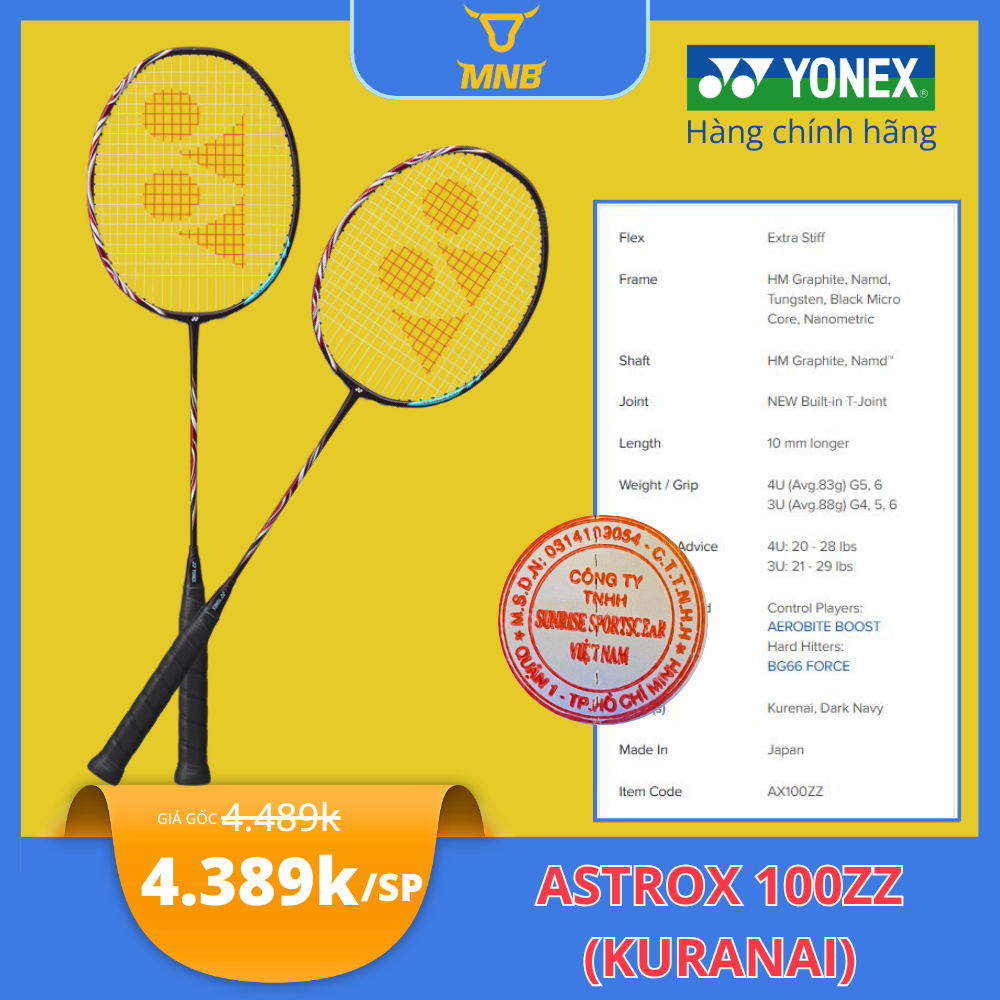 Vợt Yonex Astrox 100ZZ Kurenai, mẫu/loại mới nhất, Vợt cầu lông, Vợt cầ lông Yonex chính hãng.