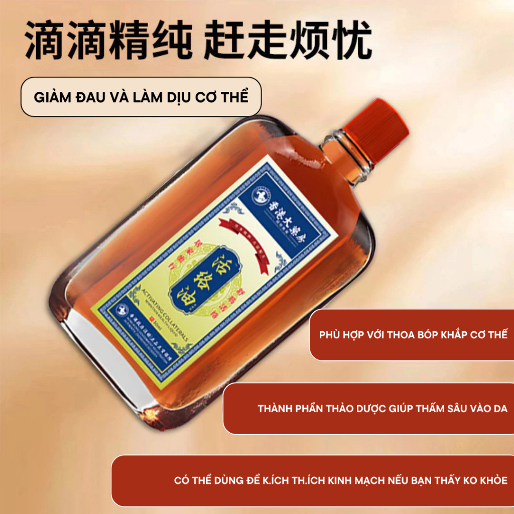 Tinh dầu xoa bóp xương khớp hiệu quả HONGKONG - Giảm các tình trạng đau nhứt xương khớp dai dẳn ở người lớn tuổi - QUINN