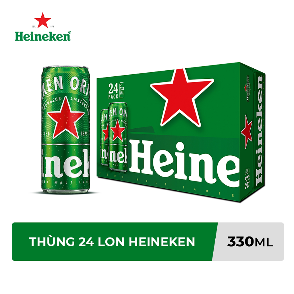 Thùng bia Heineken hàng chuẩn date xa mẫu tết