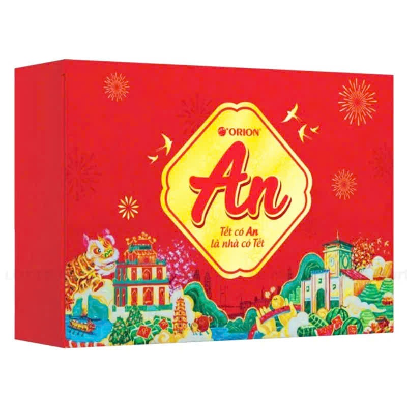 Hộp Quà Tết Orion An Trung 890.6G (Giao Mẫu Ngẫu Nhiên)