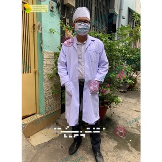 Áo blouse, áo bác sĩ tay dài thân dài nam/nữ size S M L