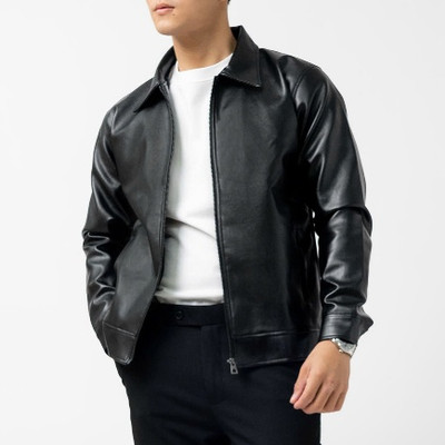 Áo Khoác da cổ bẻ nam LADOS-22119 chất da PU lót lông nhập khẩu cao cấp, phong cách cool ngầu