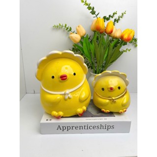 heo đất tiết kiệm Gà con đội mũ cute size TO,trang trí,quà tặng-HEO ĐẤT LUCKY 91