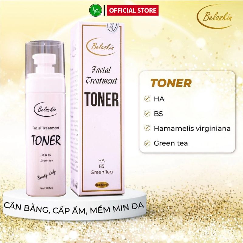 Toner Dưỡng Ẩm, Ngừa Mụn, Cân Bằng PH Belaskin 120ml