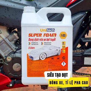  Nước rửa xe bọt tuyết SUPER FOAM  can 5 lít  có chạm Xà bông rửa ô tô xe máy đậm đặc bóng dàn áo 