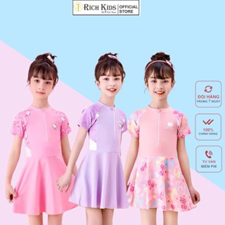 Bộ Đồ Bơi Liền Thân Hello Kitty Rich Kids Vải Co Giãn, Thoáng Mát Cho Bé Gái