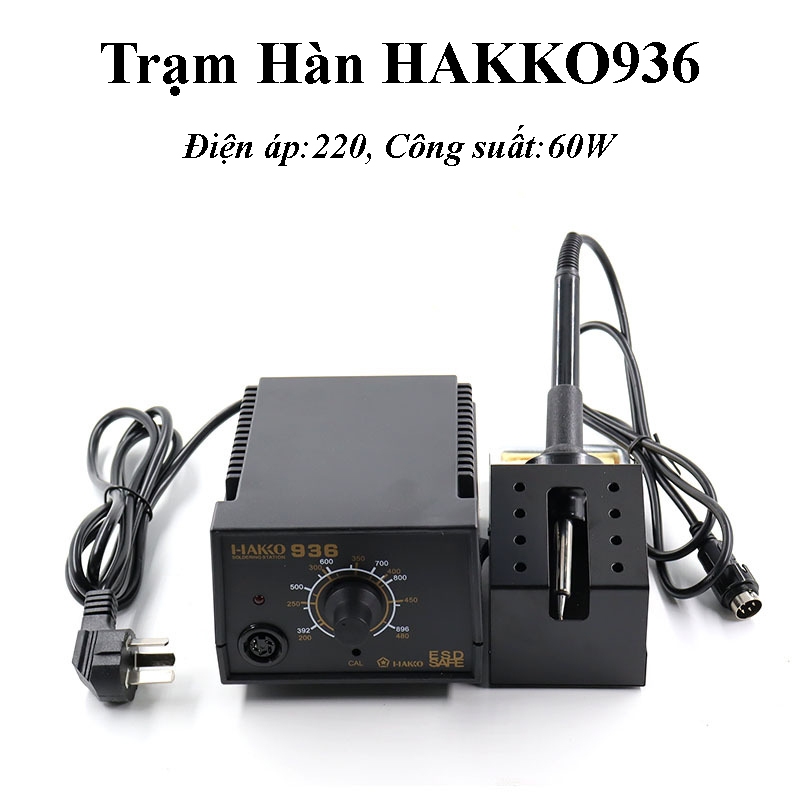 Trạm Hàn Hakko 936 Tay Hàn 907 Điện Áp 220V Công Suất 60W Mỏ Hàn Thiếc Điều Chỉnh Nhiệt Độ