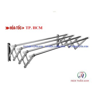  Giàn phơi xếp gọn inox - Sào phơi giàn phơi đồ thông minh gắn tường Inox ∅19 Hỏa Tốc HCM 
