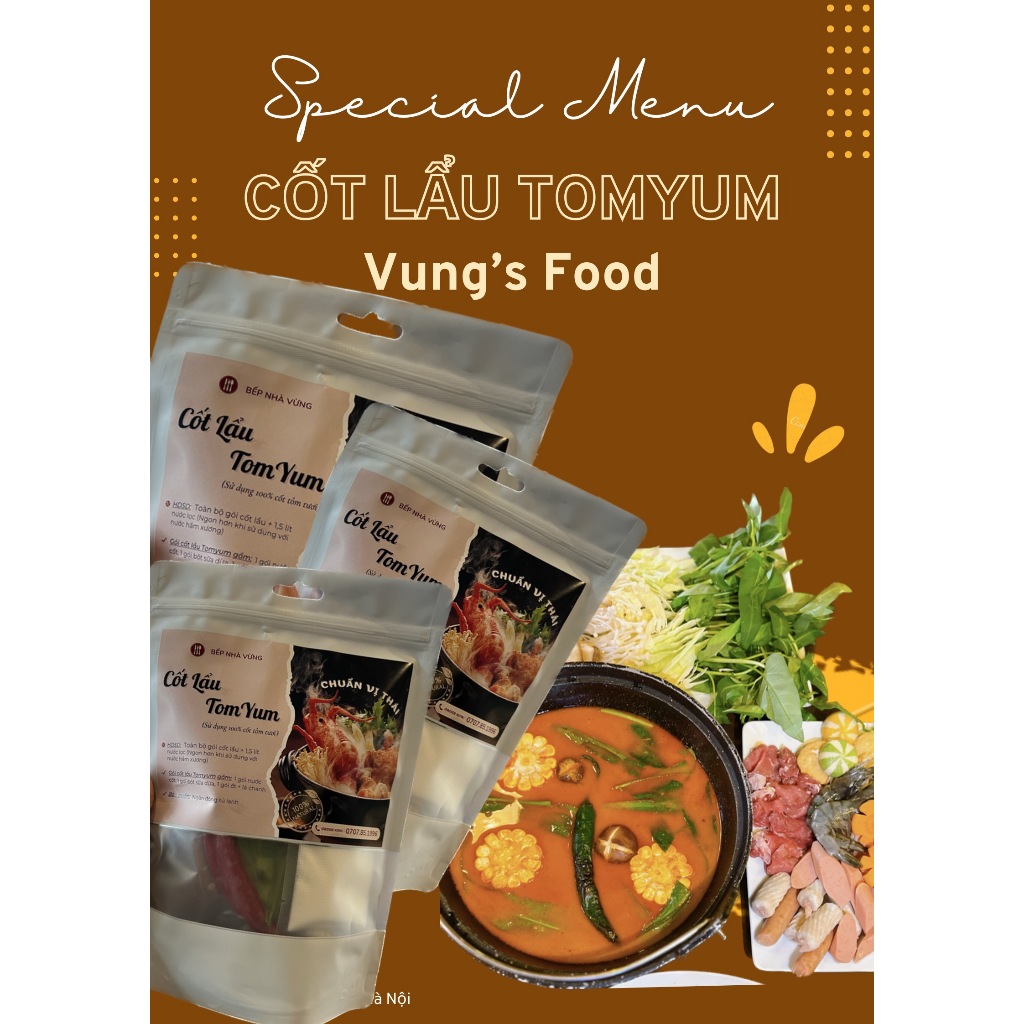 Combo 3 gói cốt lẩu Vung'sFood - Ngon đỉnh nóc