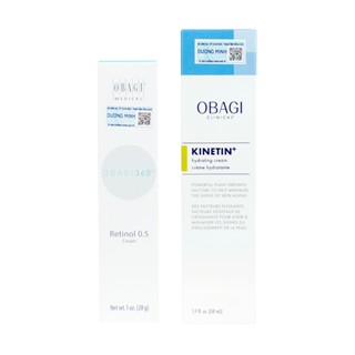 Bộ đôi Kem dưỡng Obagi 360 Retinol 0.5 28g & Kem phục hồi Obagi Kinetin+ Hydrating Cream 50ml - Chống lão hoá
