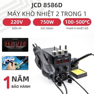 Trạm hàn khò JCD 8586D điện tử đa năng Máy khò nhiệt & mỏ hàn 2 trong 1 Dùng để sửa chữa điện thoại