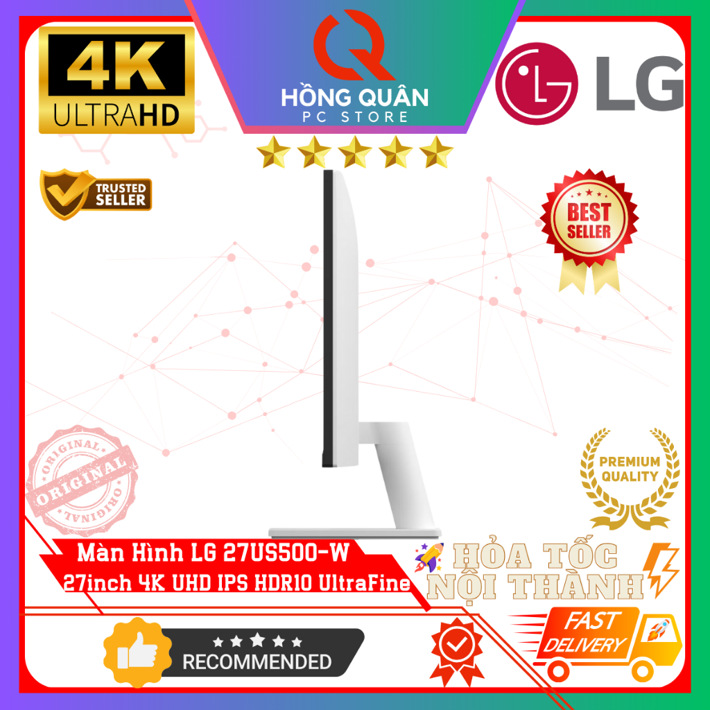 Màn Hình LG 27US500-W 27inch 4K UHD IPS UltraFine 60Hz 5ms HDR10 Super Resolution+ New - Hàng Chính Hãng Bảo Hành 2 Năm | BigBuy360 - bigbuy360.vn