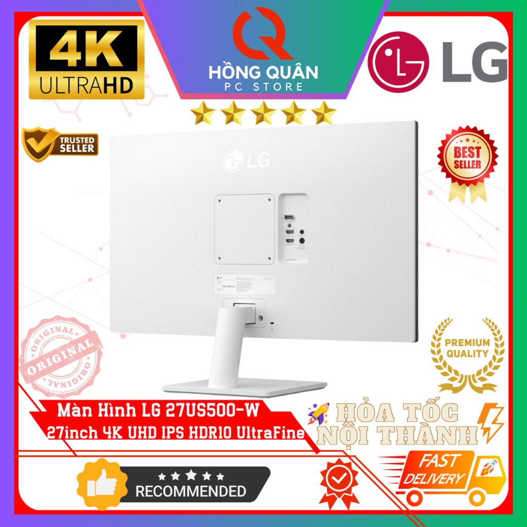 Màn Hình LG 27US500-W 27inch 4K UHD IPS UltraFine 60Hz 5ms HDR10 Super Resolution+ New - Hàng Chính Hãng Bảo Hành 2 Năm | BigBuy360 - bigbuy360.vn