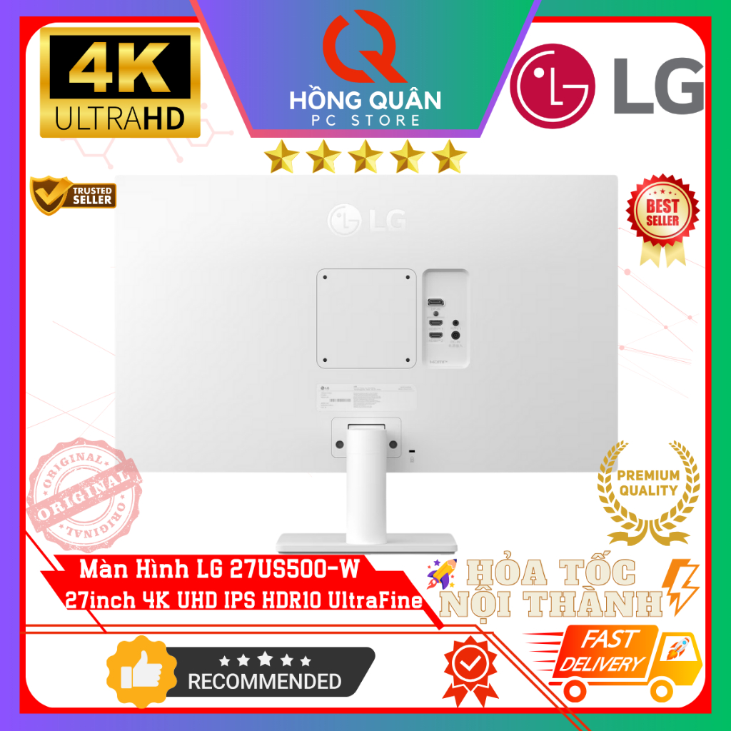Màn Hình LG 27US500-W 27inch 4K UHD IPS UltraFine 60Hz 5ms HDR10 Super Resolution+ New - Hàng Chính Hãng Bảo Hành 2 Năm | BigBuy360 - bigbuy360.vn