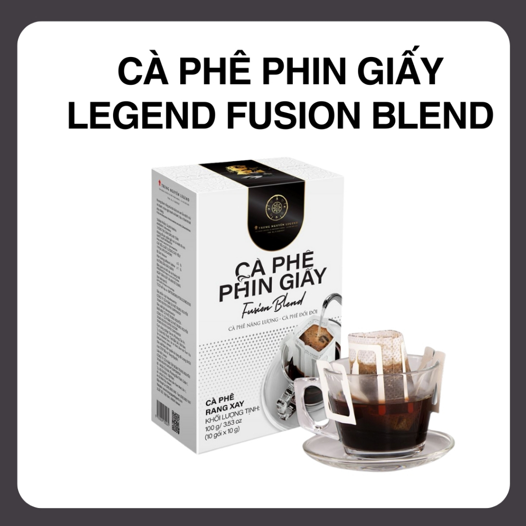Cà Phê Phin Giấy Trung Nguyên Legend Fusion Blend(100% Cà phê Arabica)- Cà Phê Rang Xay Không Đường
