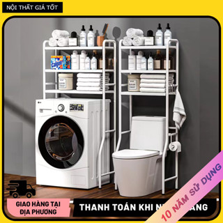 Kệ Trên Bồn Cầu 3 Tầng Giá Để Đồ Mhà Tắm Để Máy Giặt Đựng Đồ Rộng Rãi Nhà Vệ Sinh Rack Thép Không Gỉ Dày