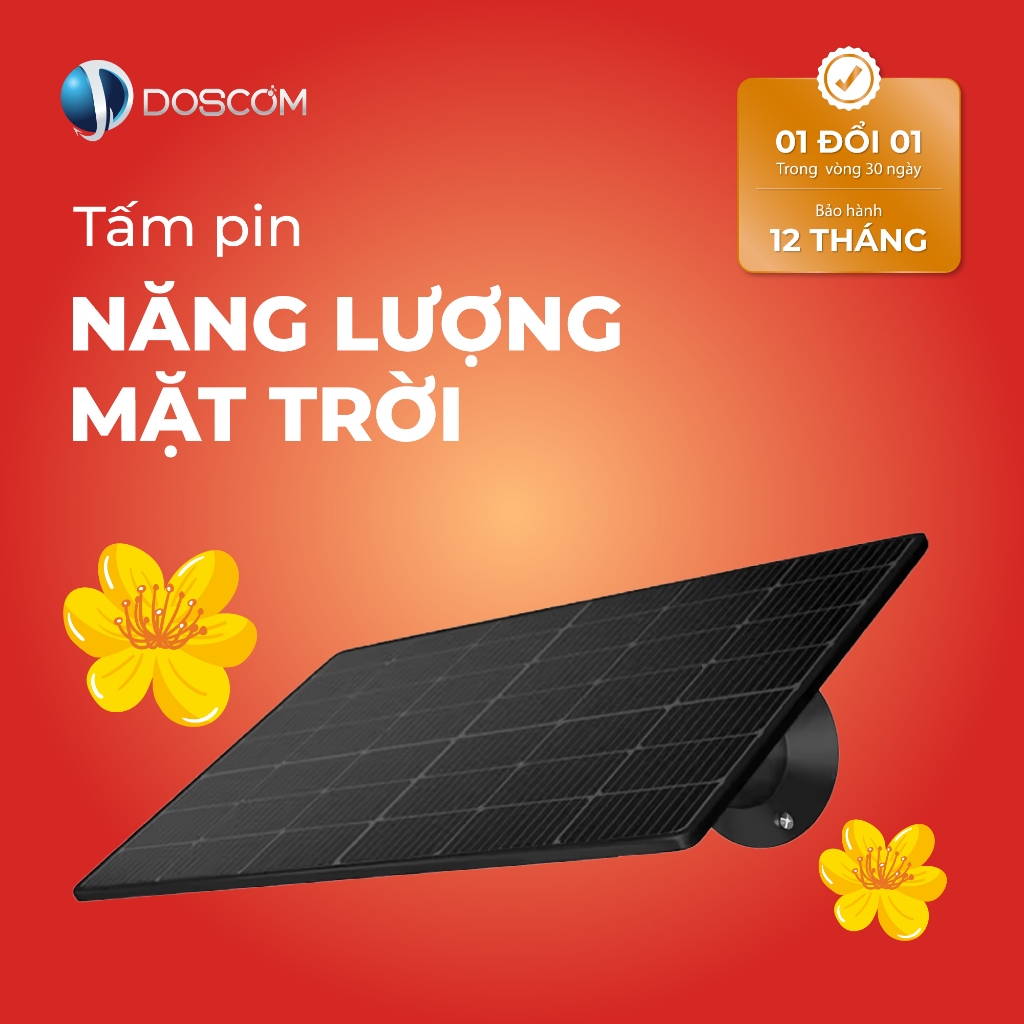 Tấm pin năng lượng mặt trời Solar Panel 6V 3,3W Doscom