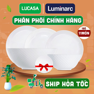 Bộ Bàn Ăn Thủy Tinh Luminarc Diwali Precious Tô Chén Đĩa 11 Món - BODIPR11M | Phân Phối Chính Hãng