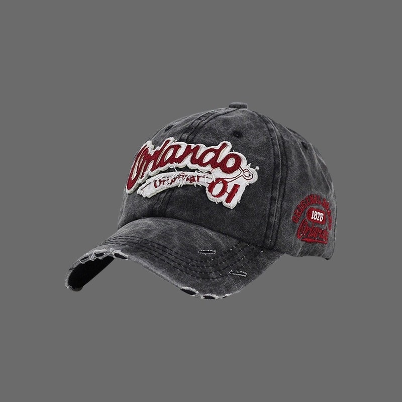 Mũ lưỡi trai phối rách kiểu hip hop Mỹ cá tính Y2K MLT111