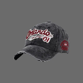 Mũ lưỡi trai phối rách kiểu hip hop Mỹ cá tính Y2K MLT111