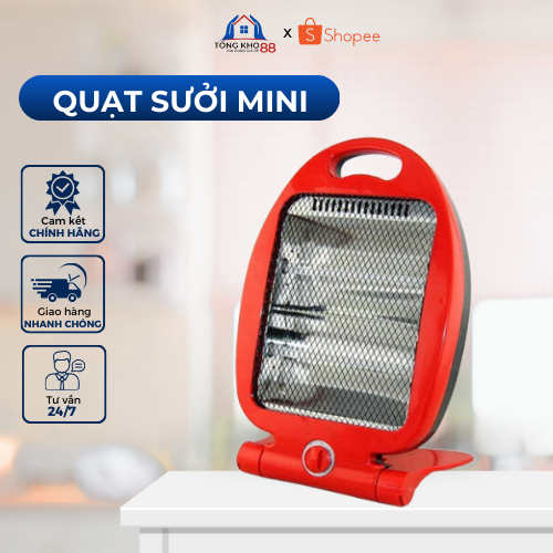 Đèn sưởi mini, Quạt sưởi có đèn sưởi ấm máy sưởi phòng ngủ tiết kiệm điện năng cách nhiệt an toàn - Gia dụng 88