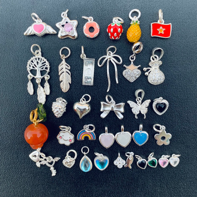 Charm Bạc TOPSILVER Trang Trí Vòng Tay Dây Chuyền Nhiều Mẫu Mã Xinh Xắn