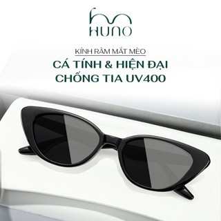 Kính râm mắt mèo HUNO, kính mát chống tia UV400, thiết kế cá tính, hợp thời trang xu hướng mới 2025 - KR149