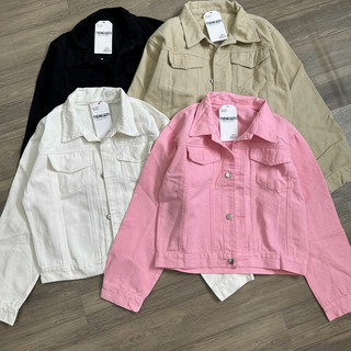  TIENSTYLE -   Áo Khoác Bò Bigsize 75kg Phom Dài Rộng Trơn Màu Nắp Túi- Áo Jean Nữ 