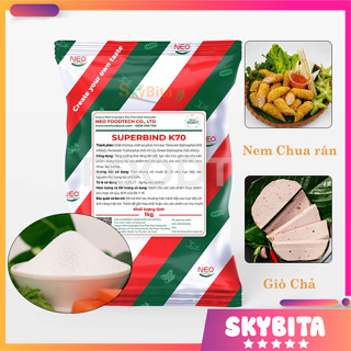 Phụ Gia Giòn Dai SUPERBIND K70 [100-300gram] - Tạo giòn dai cho giò chả, thịt viên
