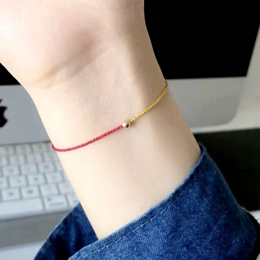 Vòng Tay Chỉ Đỏ Vàng Kim May Mắn ( Ghi chú size cổ tay )