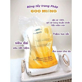 Bông tẩy trang Tetra 600 miếng