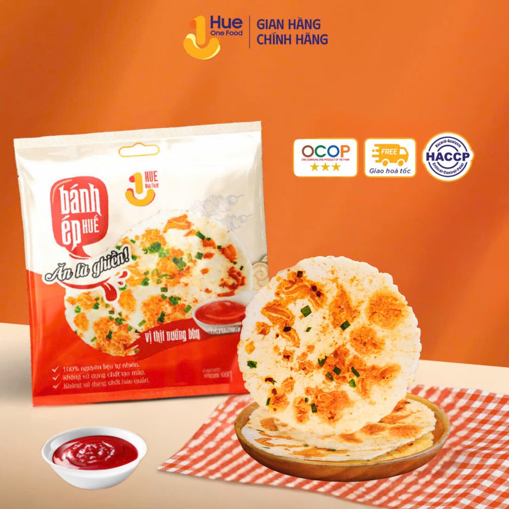 Bánh Ép Huế vị BBQ gói 40g - Đặc sản Huế thơm ngon giòn rụm, mê mẫn lòng người, Ăn Là Ghiền!