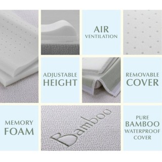 Gối cao su non Comfy Baby cho bé 24x40x3.5cm, gối nằm trẻ em sợi tre kháng khuẩn - Monnie Kids