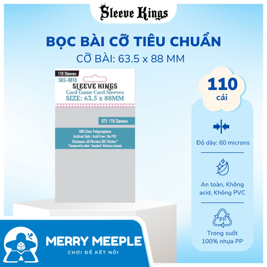 [US] 63.5 x 88 - Standard Bọc bài Sleeve Kings