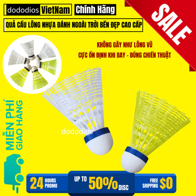Quả Cầu Lông Nhựa Nylon Co Giãn Mềm Mại Chống Rơi Và Chống Nóng - Trái Cầu Lông Mavis Bằng Nhựa Bền Màu Trắng Vàng