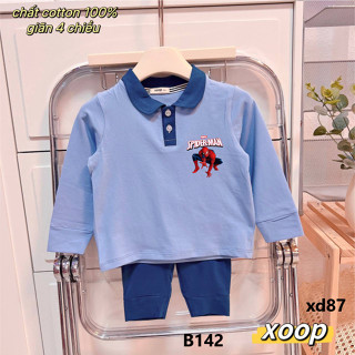  Bộ dài tay XOOP cổ đức 4 chiều in Siêu nhân cho bé XOOP XD87A  10-21kg  ,Đồ bộ thời trang quần áo trẻ em Phúc Yến 