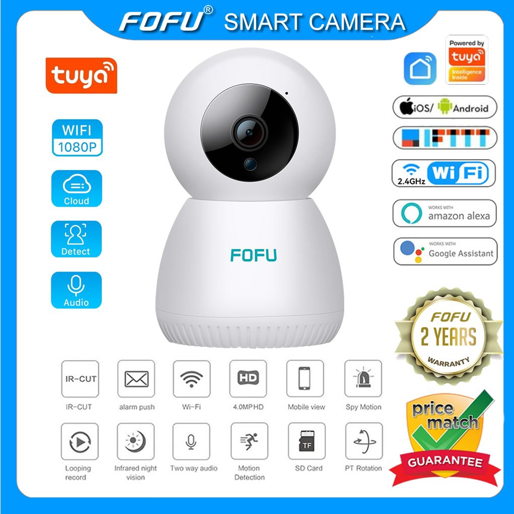 Tuya Smart Camera Giám Sát FOFU 3MP IP WIFI FOFU đa năng, độ phân giải 3 MegaPixel