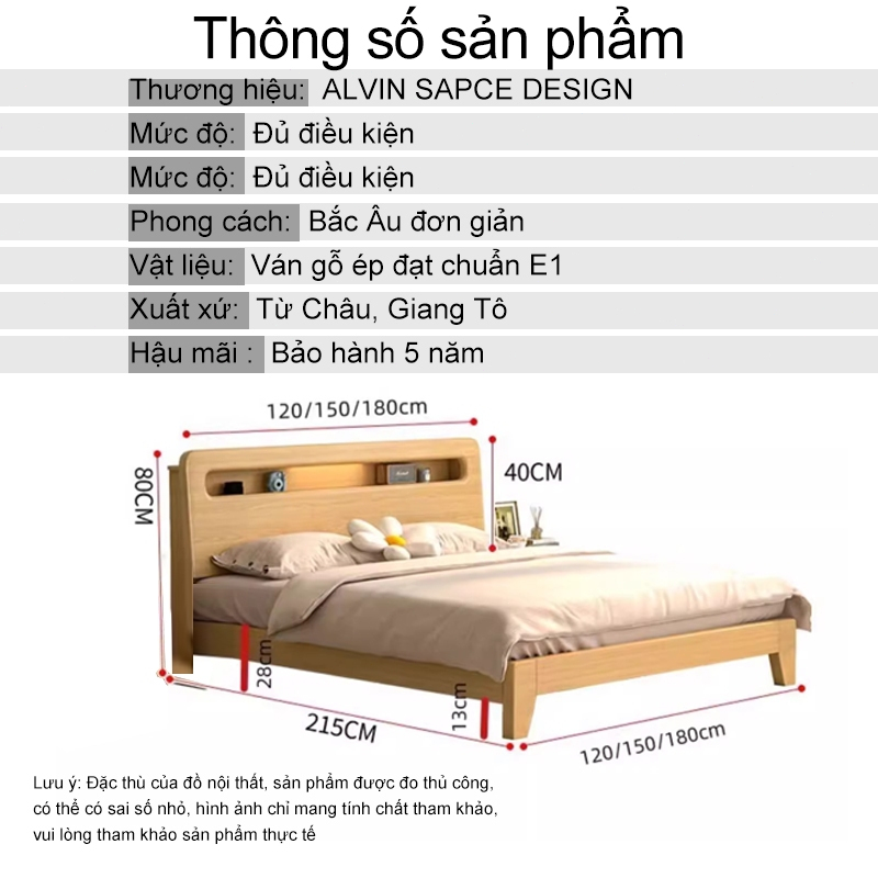 ALVIN Giường Ngủ Giường Pallet Gỗ Thông Mới  Đẹp Chất Lượng gỗ thật 100%1m8/1m5/1m2 | BigBuy360 - bigbuy360.vn