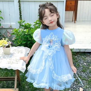 Váy đầm elsa dài tay cho bé gái. Váy đầm cho bé